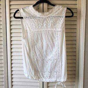 Anthropologie white lace tank by Tiny